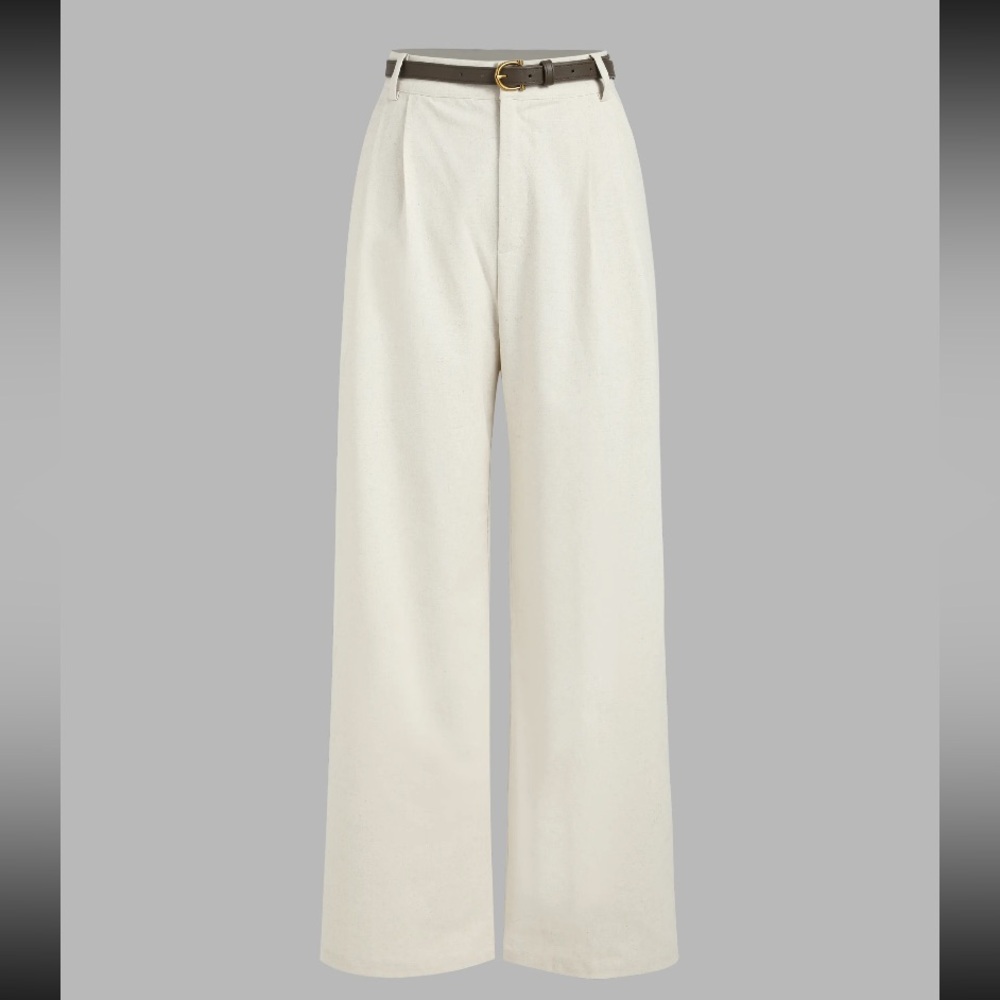 Linen blend pants